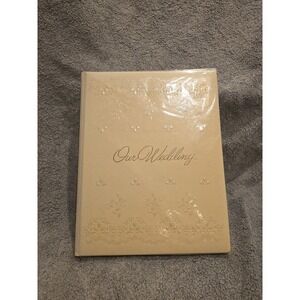 Vintage Wedding C.R. Gibson Keepsake Memory Book Cream Floral Embossed Pages